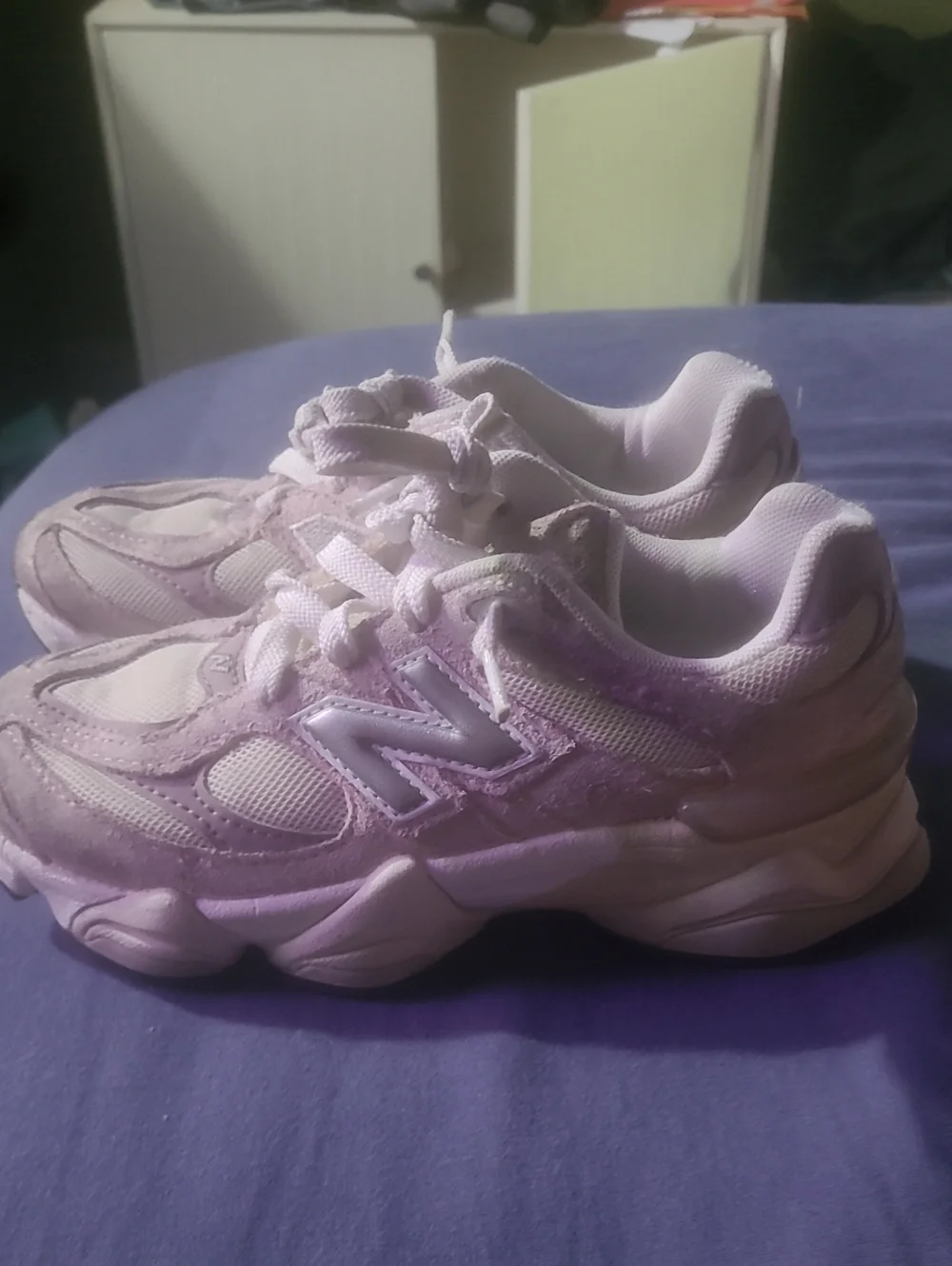 New Balance Kids Pink Lace-Up Sneakers